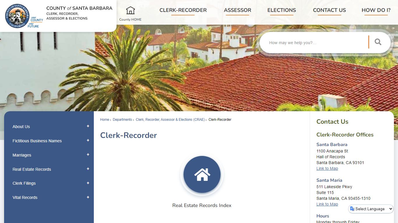Clerk-Recorder Division - County of Santa Barbara